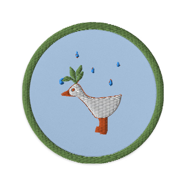 Rainy Duck Embroidered Patch
