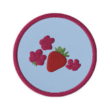 Strawberry Flowers Embroidered Patch