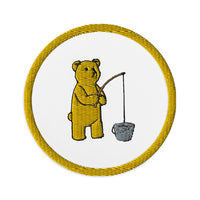 Fishing Bear Embroidered Patch