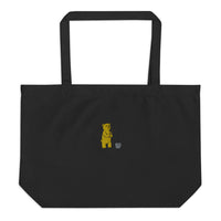 Fishing Bear Organic Tote Bag