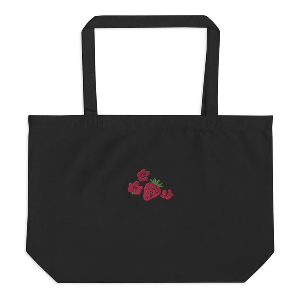 Strawberry Flowers Organic Tote Bag