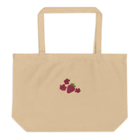 Strawberry Flowers Organic Tote Bag